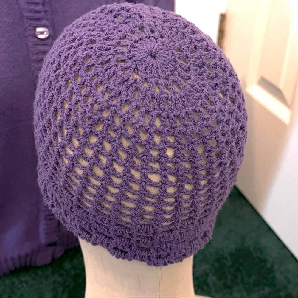 Vintage Handknitted Cardigan & Hat Set · Lilac Quiet Luxury Heirloom - Picture 12 of 16